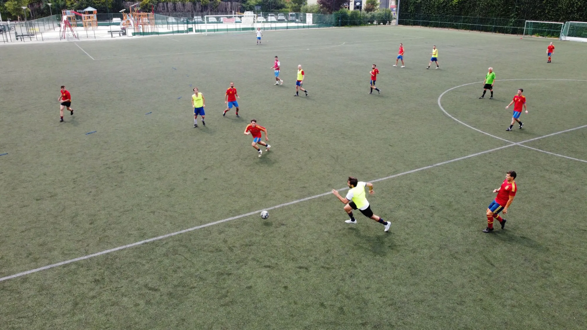 Imagen de juego tomada desde el aire durante el 15.º aniversario